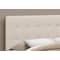 Monarch Specialties Bed, Headboard Only, Queen Size, Bedroom, Upholstered, Linen Look, Beige, Transitional I 6004Q - alternate 3